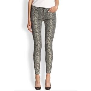 Hudson Jeans Nico Mid Rise Super Skinny size 27 / 4 Animal Snakeskin Y2K